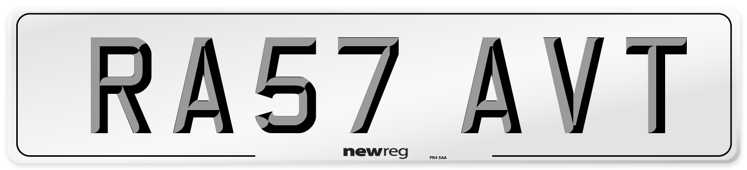 RA57 AVT Number Plate from New Reg
